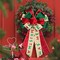 Large Christmas Wreath Bows, Christmas Words Velvet Ribbon Bows for Wreaths, Large Tree Topper Bows for Christmas Home Garden Indoor Outdoor Party Decoration Wreath Ornament Supplies